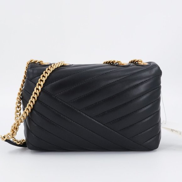 Tory Burch Kira Chevron Convertible Leather Small Crossbody Bag Black - no tags - Picture 10 of 10